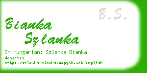 bianka szlanka business card